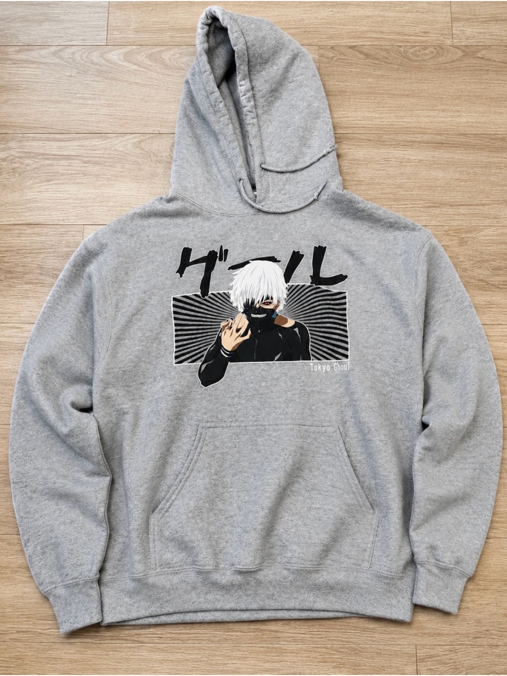 Unbranded Gray Tokyo Ghoul Graphic Hoodie